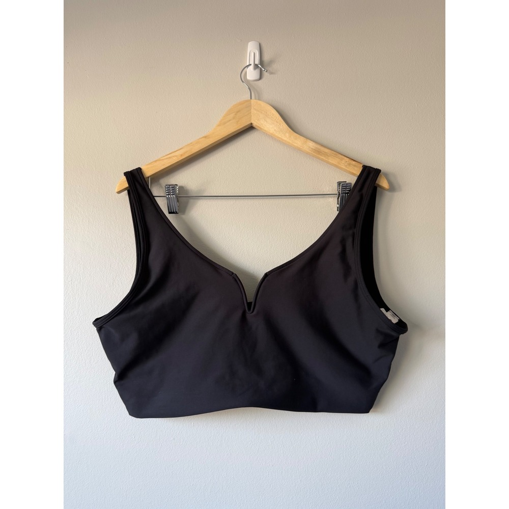 Old Navy PowerSoft Sports Bra Womens 2X Black V-Wire Medium Support